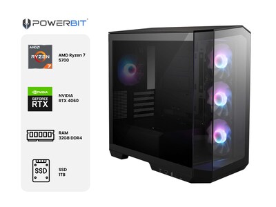 Foto 1 | Pc Gamer Powerbit Shadow Beast: Amd Ryzen 7 5700, Ram 32gb Ddr4, Ssd 1tb, Rtx 4060, Windows 11 Home