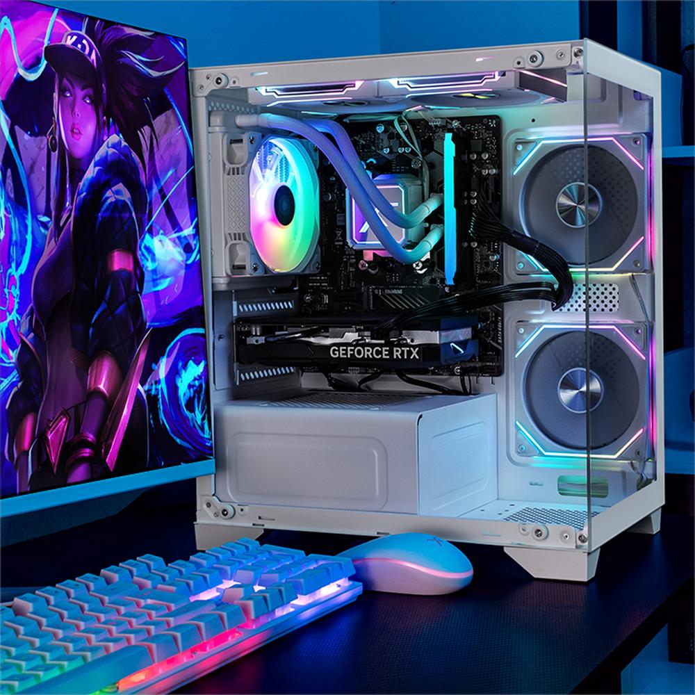 Foto 7 pulgar | Xtreme Pc Gaming Geforce Rtx 4060 Amd Ryzen 7 5700 32gb Ssd 1tb Sistema Liquido Wifi Tank Perform White