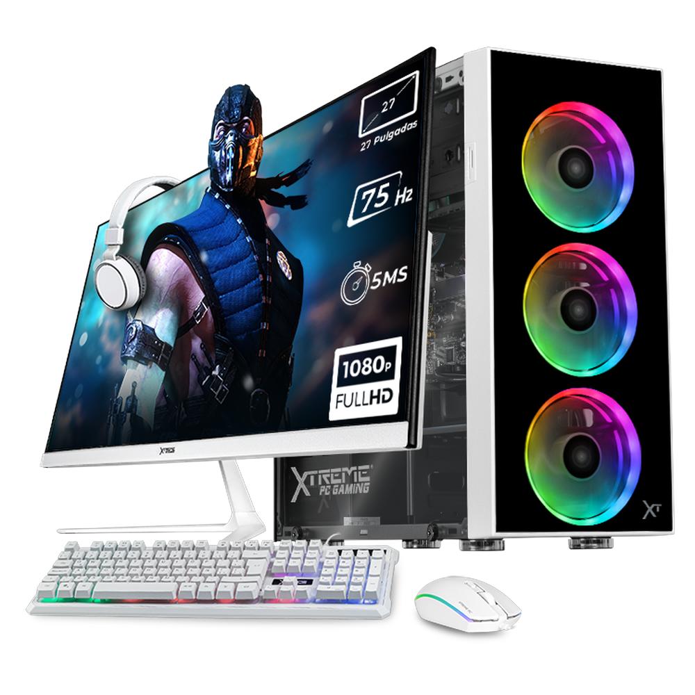 Foto 2 pulgar | Xtreme Pc Gaming Amd Radeon Vega 7 Amd Ryzen 5 5600g 16gb Ssd 1tb Monitor 27 75hz Wifi White