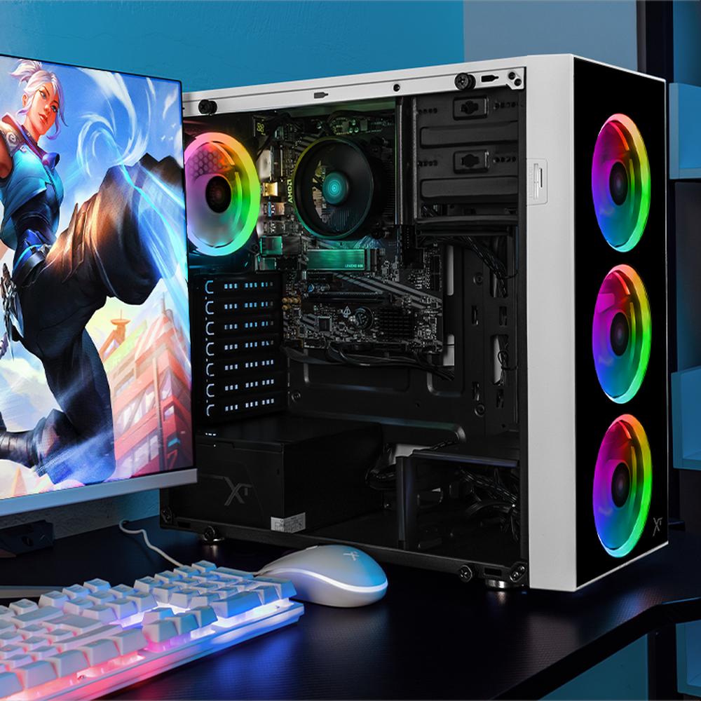 Foto 7 pulgar | Xtreme Pc Gaming Amd Radeon Vega 7 Amd Ryzen 5 5600g 16gb Ssd 1tb Monitor 27 75hz Wifi White