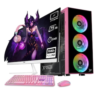 Foto 1 | Xtreme Pc Gaming Amd Radeon Vega 7 Amd Ryzen 5 5600g 16gb Ssd 1tb Monitor 27 75hz Wifi Pink
