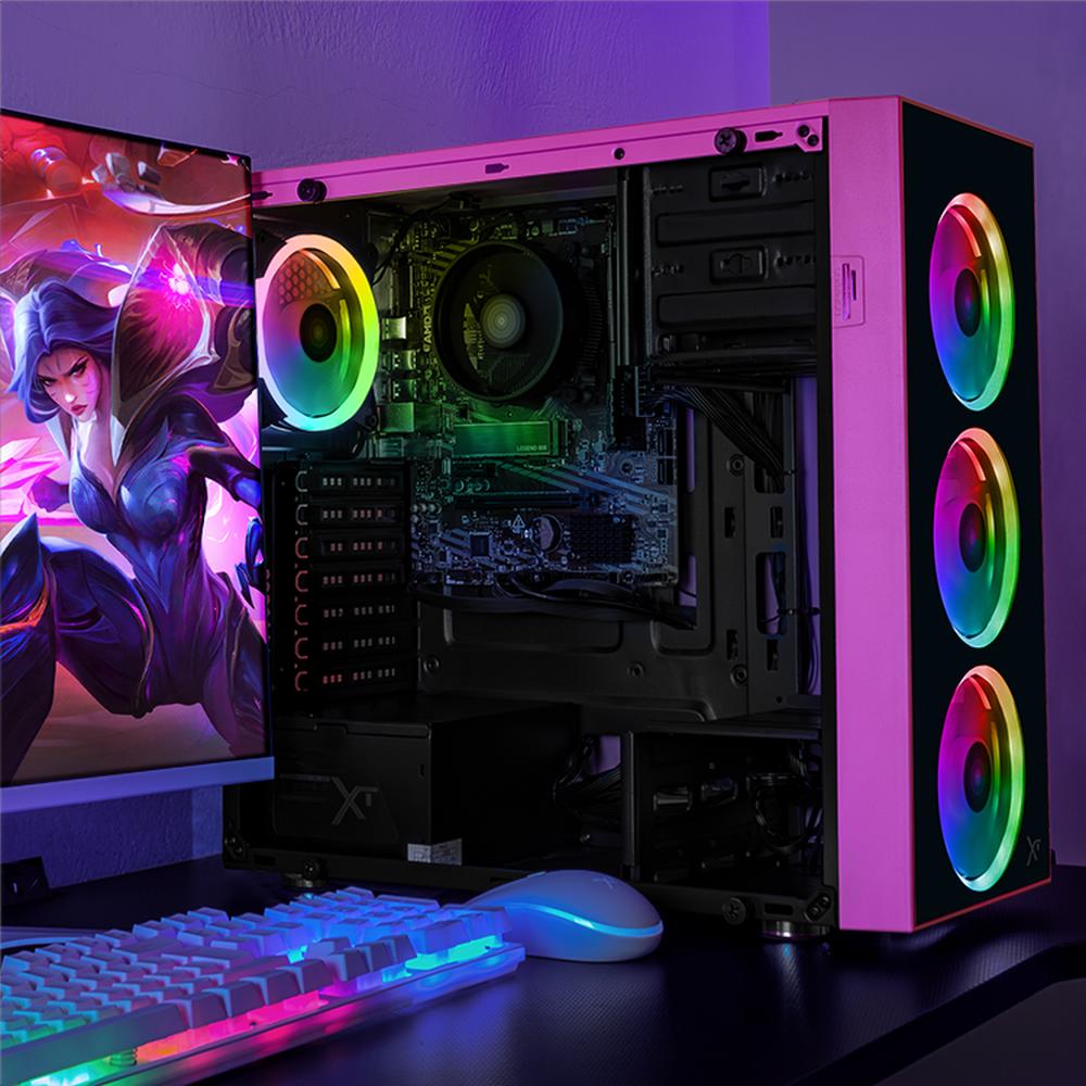 Foto 6 | Xtreme Pc Gaming Amd Radeon Vega 7 Amd Ryzen 5 5600g 16gb Ssd 1tb Monitor 27 75hz Wifi Pink