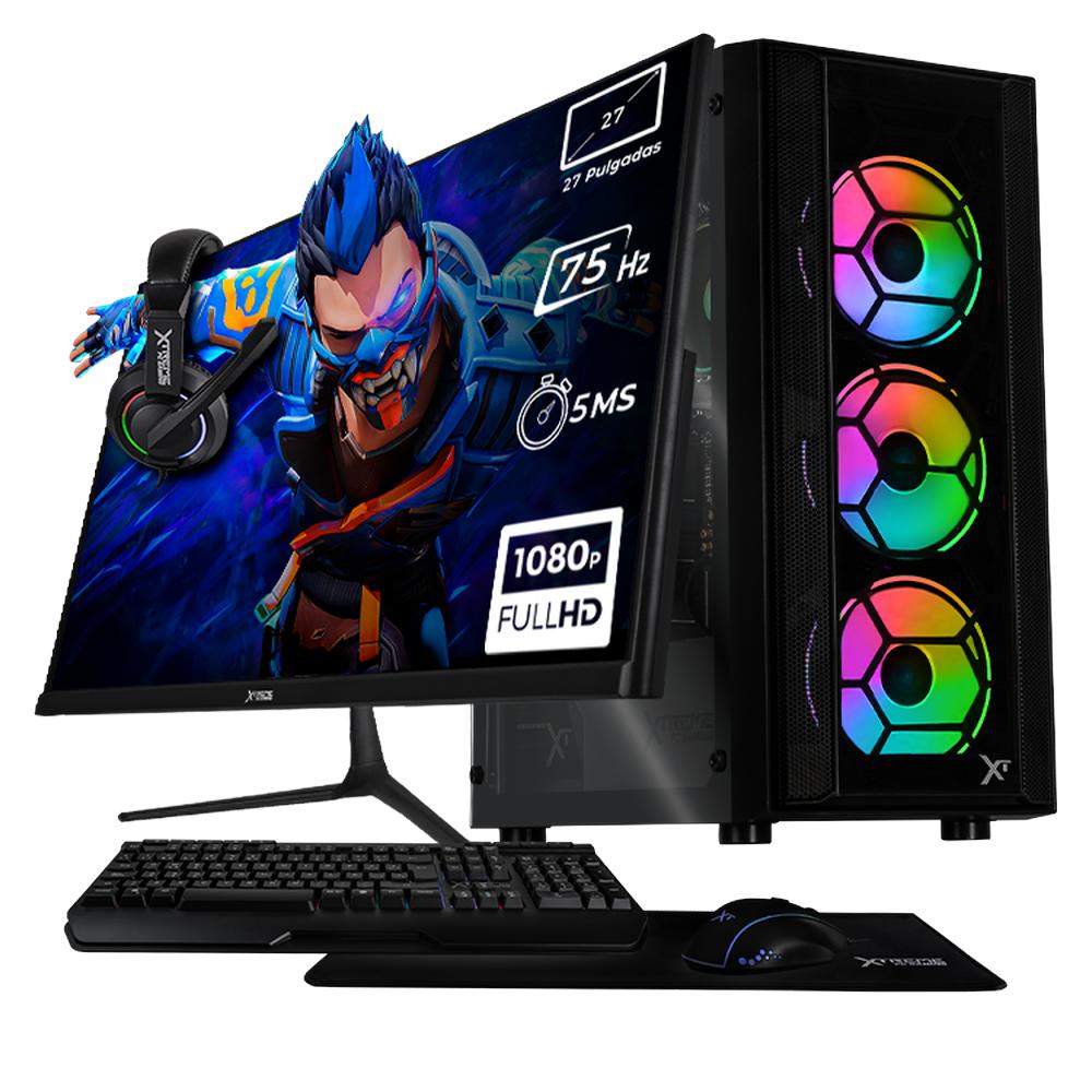 Foto 1 | Xtreme Pc Gaming Amd Radeon 760m Ryzen 5 8600g 16gb Ddr5 Ssd 1tb Monitor 27 75hz Wifi Kronos Black