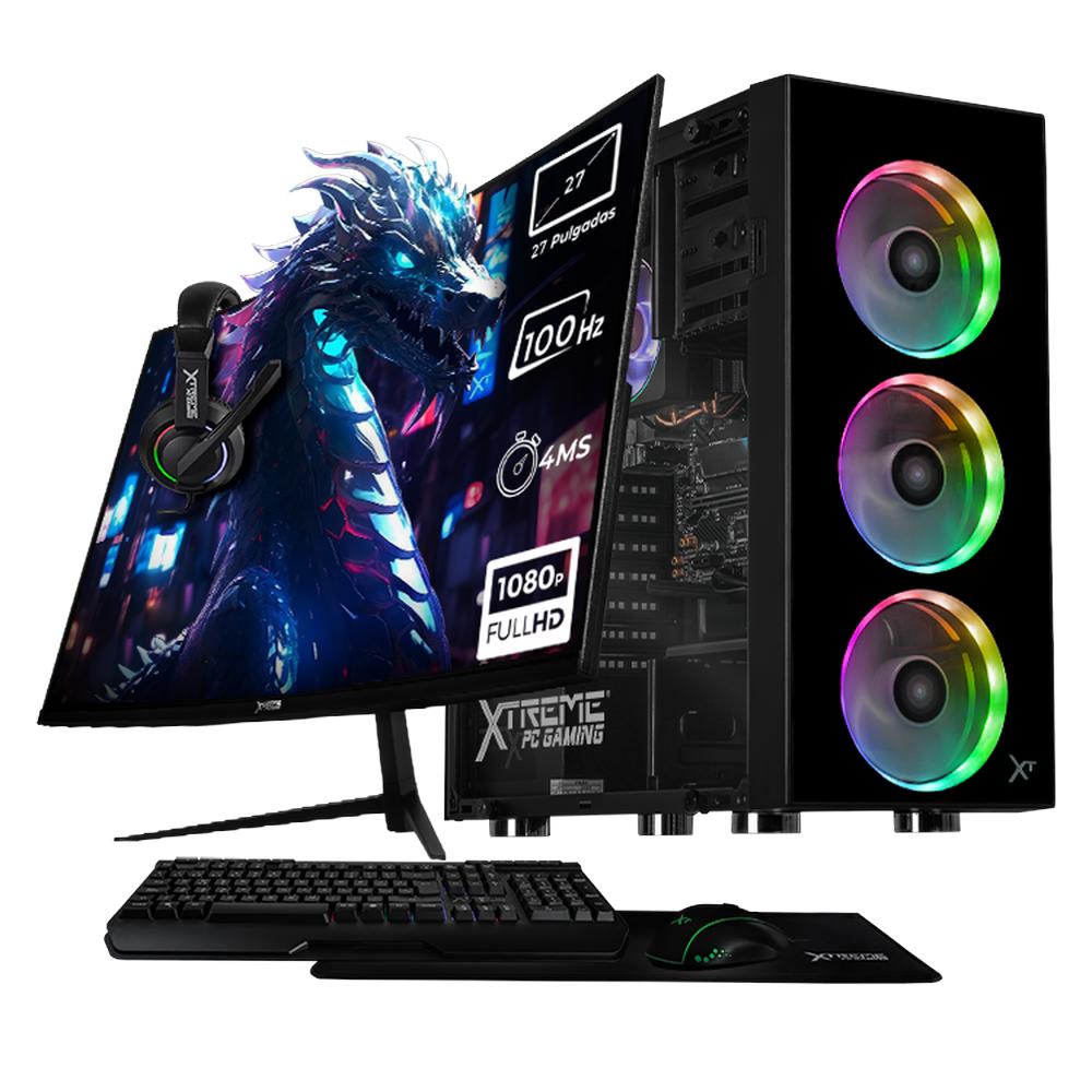 Foto 1 | Xtreme Pc Gaming Amd Radeon Ryzen 9 7900 32gb Ddr5 Ssd 1tb Monitor Curvo 27 100hz Wifi Black