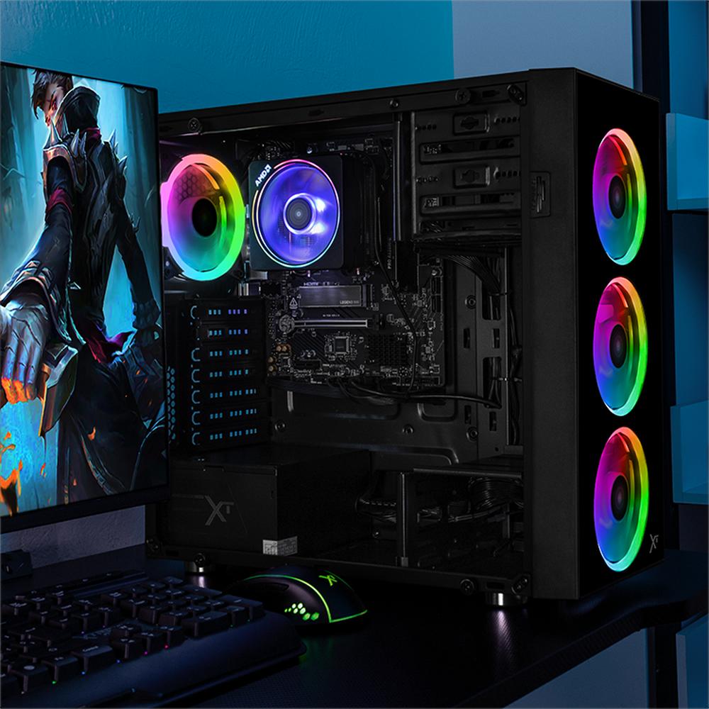 Foto 7 pulgar | Xtreme Pc Gaming Amd Radeon Ryzen 9 7900 32gb Ddr5 Ssd 1tb Monitor Curvo 27 100hz Wifi Black