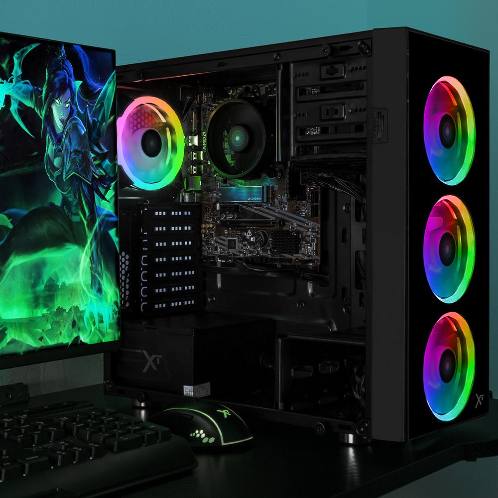 Foto 7 pulgar | Xtreme Pc Gaming Amd Radeon Vega 7 Amd Ryzen 5 5600g 16gb Ssd 1tb Monitor 27 75hz Wifi Black