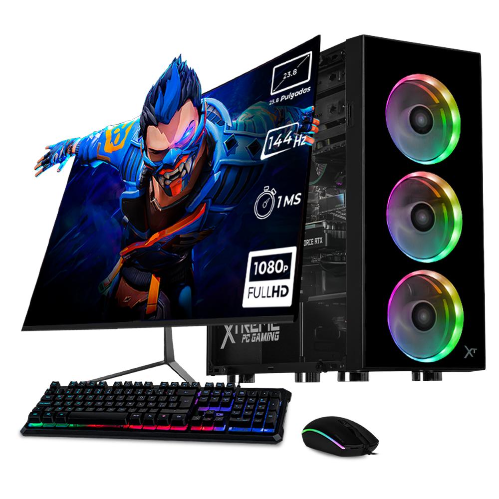 Foto 2 pulgar | Xtreme Pc Gaming Geforce Rtx 3050 Amd Ryzen 5 5500 16gb Ssd 1tb Monitor 23.8 144hz Wifi Black