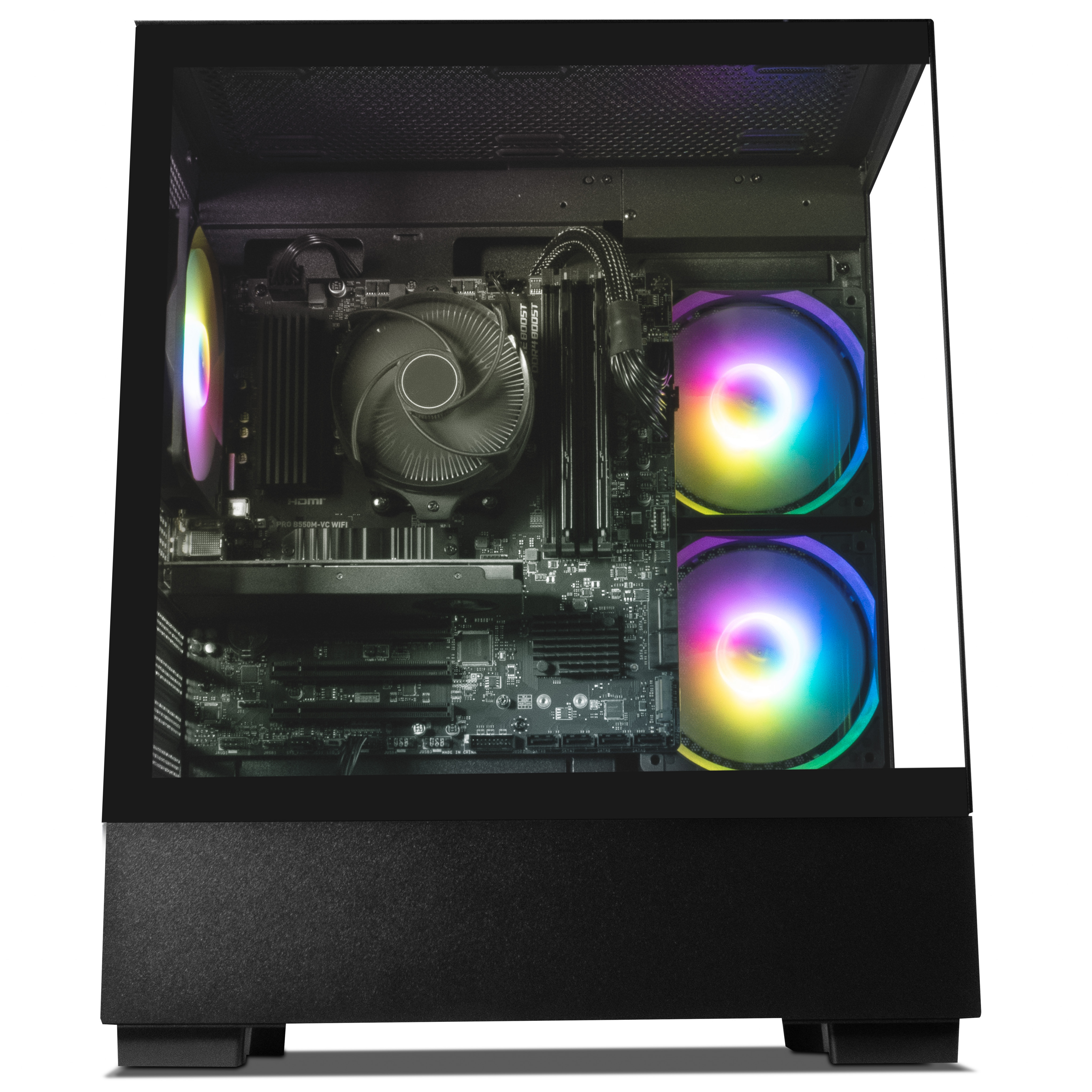 Foto 3 pulgar | Pc Gamer Getttech Gpa-gft560xb-5501m Ryzen 5 5600x, Radeon Rx550, 16gb Ddr4, 480gb Nvme, A520, 500w + White Fish Tan