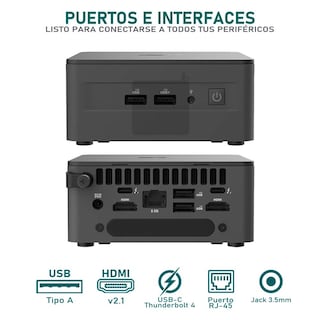 Foto 3 | Computadora Asus Nuc 12 Pro Core I5 1240p 20gb 512gb Ssd Monitor 21.5'' Teclado Mouse Logitech Españo