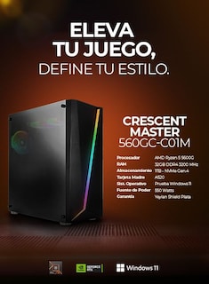 Foto 6 | Pc Gamer Yeyian Ypa-cm560gc-c01m Amd Ryzen 5 5600g, 32gb Ddr4, 1tb Nvme, Amd A520, 500w, Windows 11