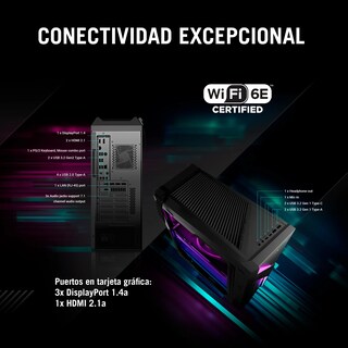 Foto 8 | Computadora de Escritorio Asus Gamer Rog Strix G16chr Windows 11 Intel Core i5-14400F RTX 4060 64GB 512GB SSD Gris