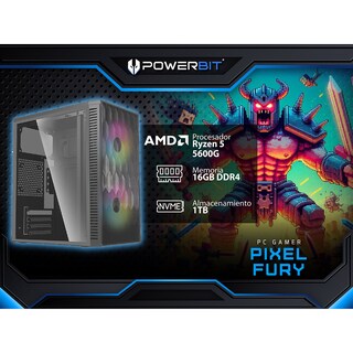 Foto 1 | Pc Gamer Powerbit: Amd Ryzen 5 5600g, Ram 16gb Ddr4, Ssd 1tb, Windows 11 Home