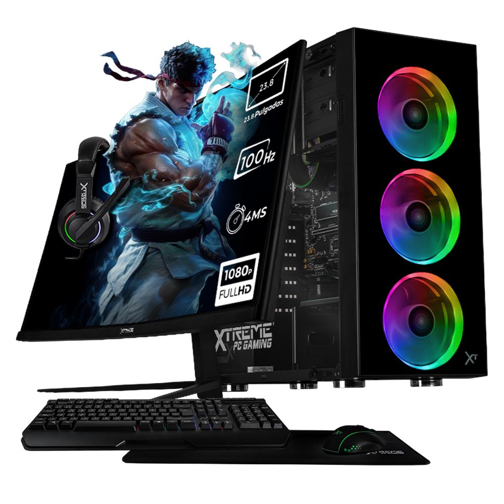 Xtreme Pc Gaming Amd Radeon 740m Ryzen 5 8500g 32gb Ddr5 Ssd 1tb Monitor 23.8 Curvo 100hz Wifi Black