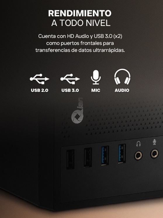 Foto 6 pulgar | Computadora De Escritorio Qian Qpa-op320gb-01m Ryzen 3 3200g, 16gb Ddr4, 480gb Ssd Sata Iii, A520, 500w, Teclado/m