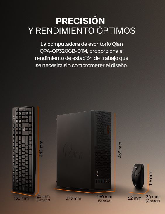 Foto 7 pulgar | Computadora De Escritorio Qian Qpa-op320gb-01m Ryzen 3 3200g, 16gb Ddr4, 480gb Ssd Sata Iii, A520, 500w, Teclado/m