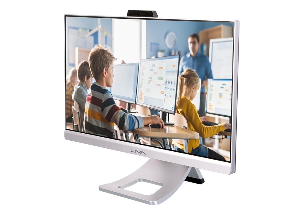 Foto 3 pulgar | Pc Ecs All In One 24'' G24-mh610 (no Incluye Ram Y Ssd) Gris, Negro