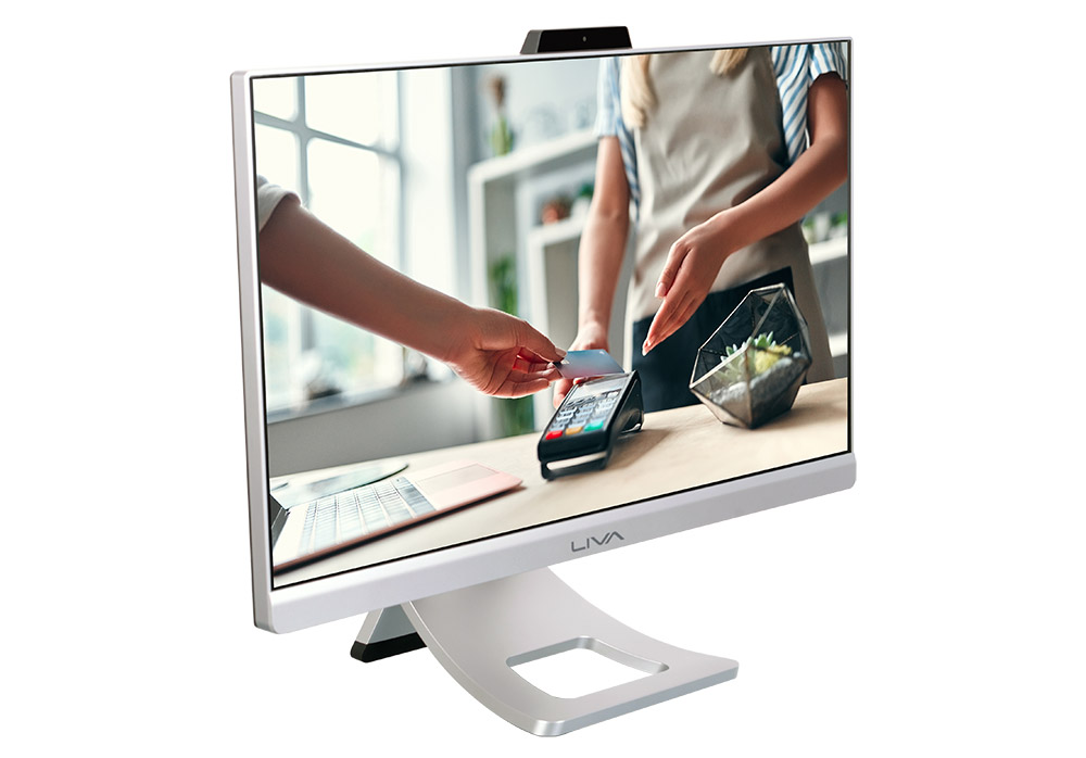 Foto 4 pulgar | Pc Ecs All In One 24'' G24-mh610 (no Incluye Ram Y Ssd) Gris, Negro