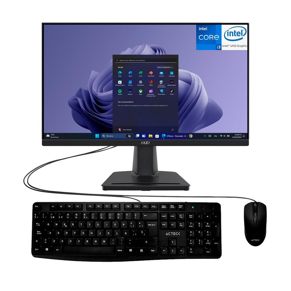 Computadora Msi Cubi 5 12m Core I3 8gb 512gb Ssd Monitor 21.5 Teclado Mouse Cubi512m-i38g512mktm