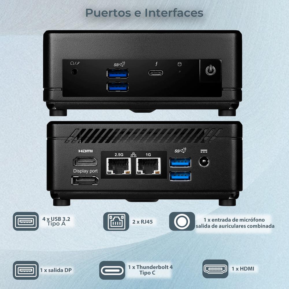 Foto 4 pulgar | Computadora Msi Cubi 5 12m Core I7 24gb 1tb Ssd Monitor 27 Teclado Mouse Cubi512m-i724g1tbmktm