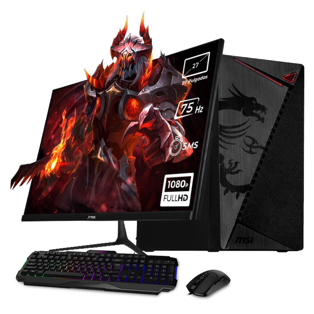 Xtreme Pc Gaming Msi Computadora Intel Core I7 12700 16gb Ssd 1tb Monitor 27 Wifi