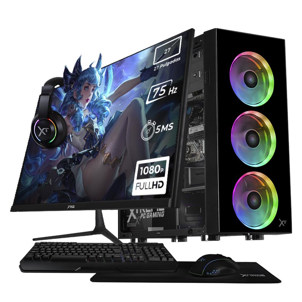 Foto 2 pulgar | Xtreme Pc Gaming Computadora Intel Core I5 12400 32gb Ssd 1tb Monitor 27 Wifi Black