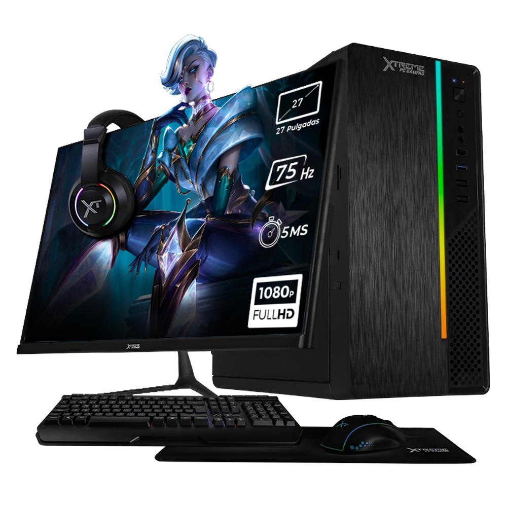 Xtreme Pc Gaming Amd Radeon Vega 7 Ryzen 5 5600gt 32gb Ssd 1tb Monitor 27 Wifi Black