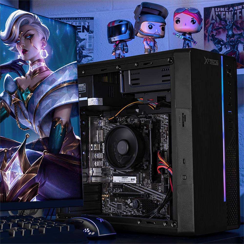Foto 7 pulgar | Xtreme Pc Gaming Amd Radeon Vega 7 Ryzen 5 5600gt 32gb Ssd 1tb Monitor 27 Wifi Black