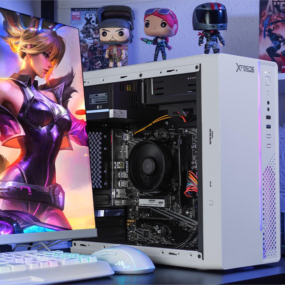 Foto 7 pulgar | Xtreme Pc Gaming Amd Radeon Vega 7 Ryzen 5 5600gt 32gb Ssd 1tb Monitor 27 Wifi White