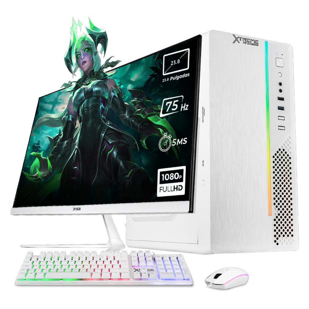 Foto 2 pulgar | Xtreme Pc Gaming Computadora Intel Quad Core J5040 16gb Ssd 500gb Monitor 23.8 Wifi White