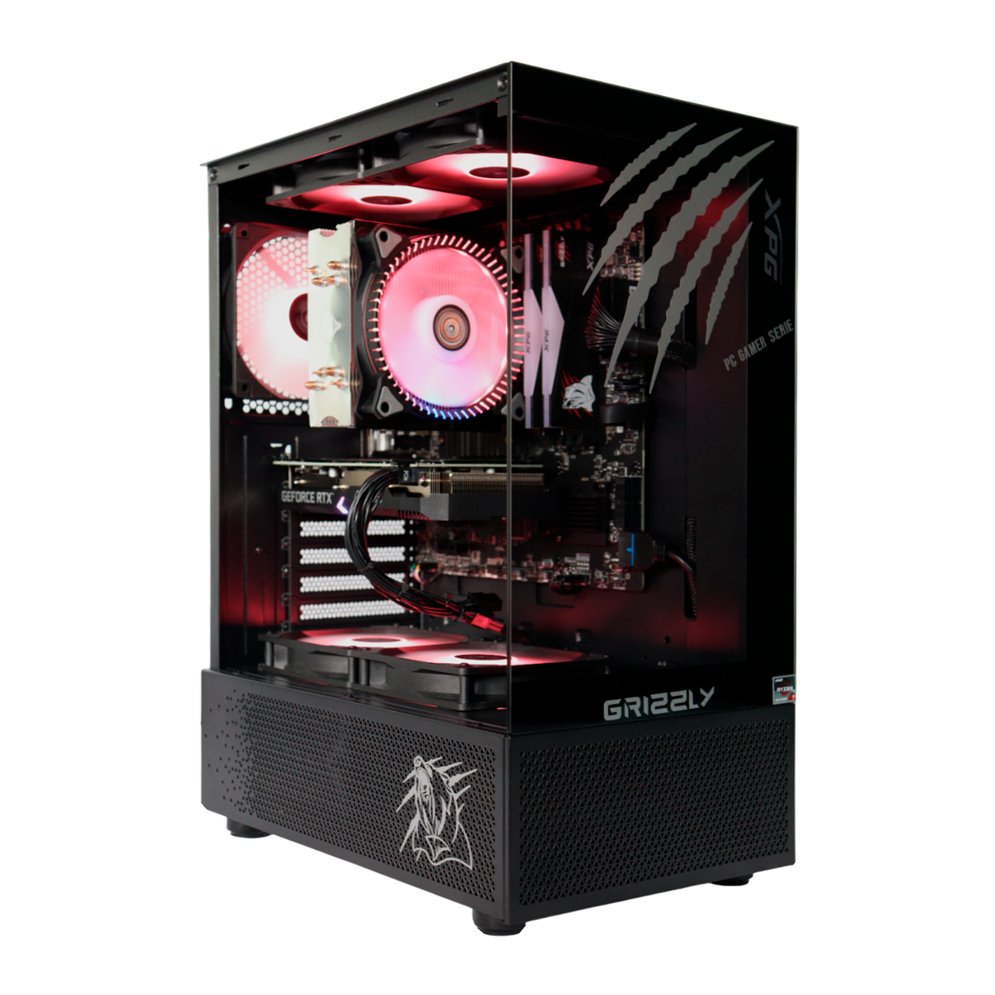 Foto 2 pulgar | Pc Gamer Grizzly Amd Ryzen 7 5700g 3.8 Ghz Nvidia Rtx3060 Ram 16gb Ssd Nv3 1 Tb Wifi Bt Pg-amd067