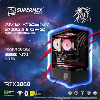 Foto 6 | Pc Gamer Grizzly Amd Ryzen 7 5700g 3.8 Ghz Nvidia Rtx3060 Ram 16gb Ssd Nv3 1 Tb Wifi Bt Pg-amd067