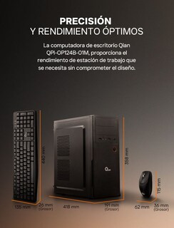 Foto 6 | Pc De Escritorio Qian Qpi-op124b-01m Atx Core I5 12400, 16gb Ddr4, 512gb Nvme, H610, Fuente 500w, Wind11, Incluye