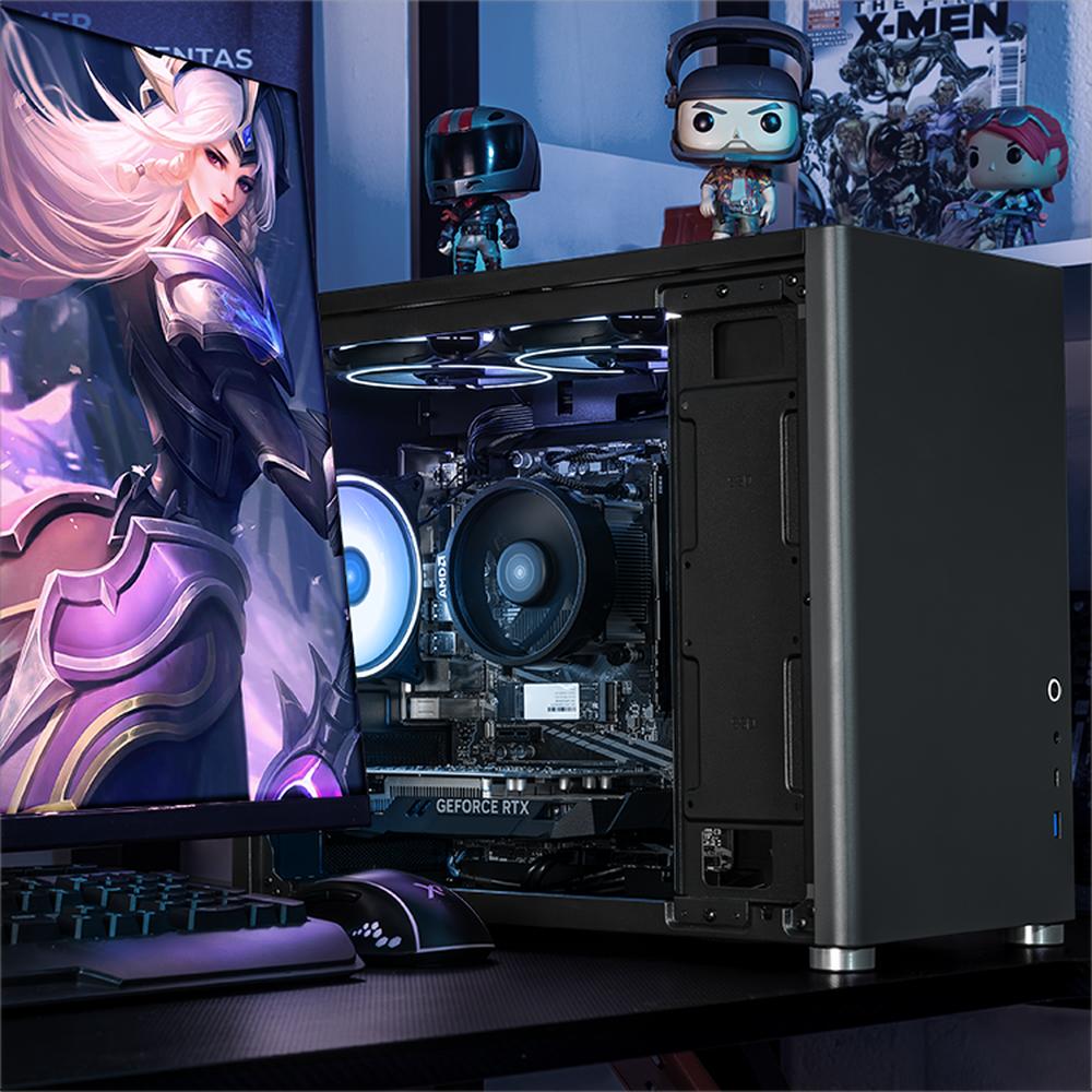Foto 7 pulgar | Xtreme Pc Gaming Geforce Rtx 3050 Amd Ryzen 7 5700 32gb Ssd 1tb Monitor 27 165hz Wifi Grey