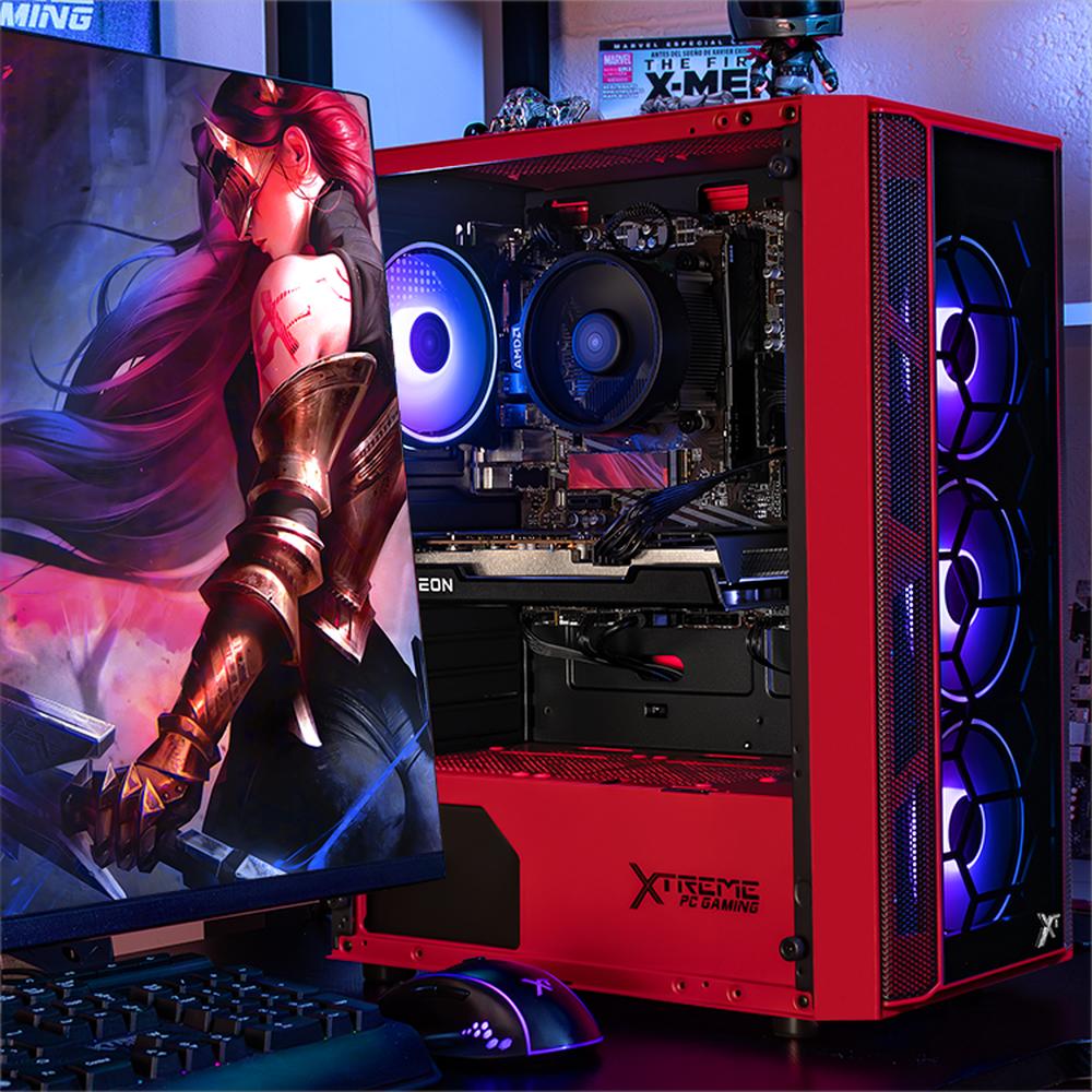 Foto 7 pulgar | Xtreme Pc Gaming Amd Radeon Rx 6600 Ryzen 7 5700 32gb Ssd 1tb Monitor 27 165hz Wifi Red