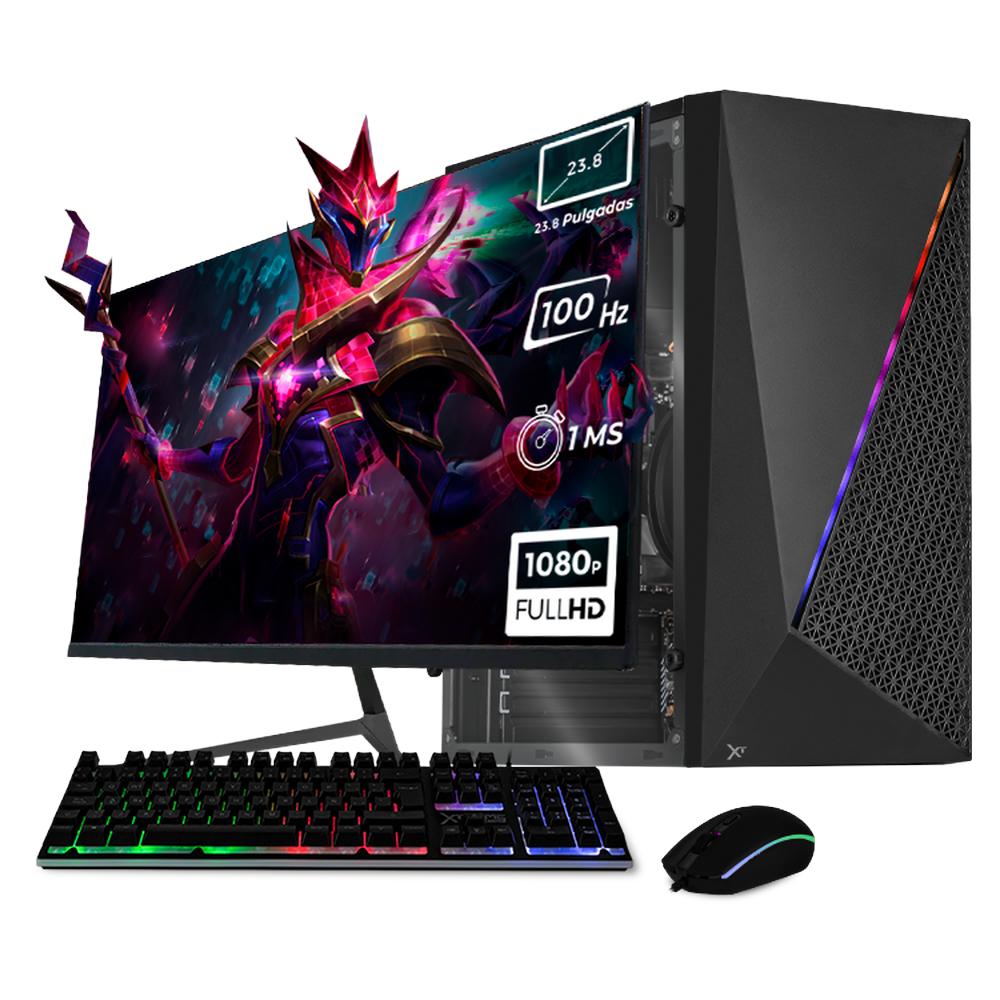 Foto 2 pulgar | Xtreme Pc Gaming Amd Radeon Vega 7 Ryzen 5 5600g 16gb Ssd 500gb Monitor 23.8 100hz Wifi Black