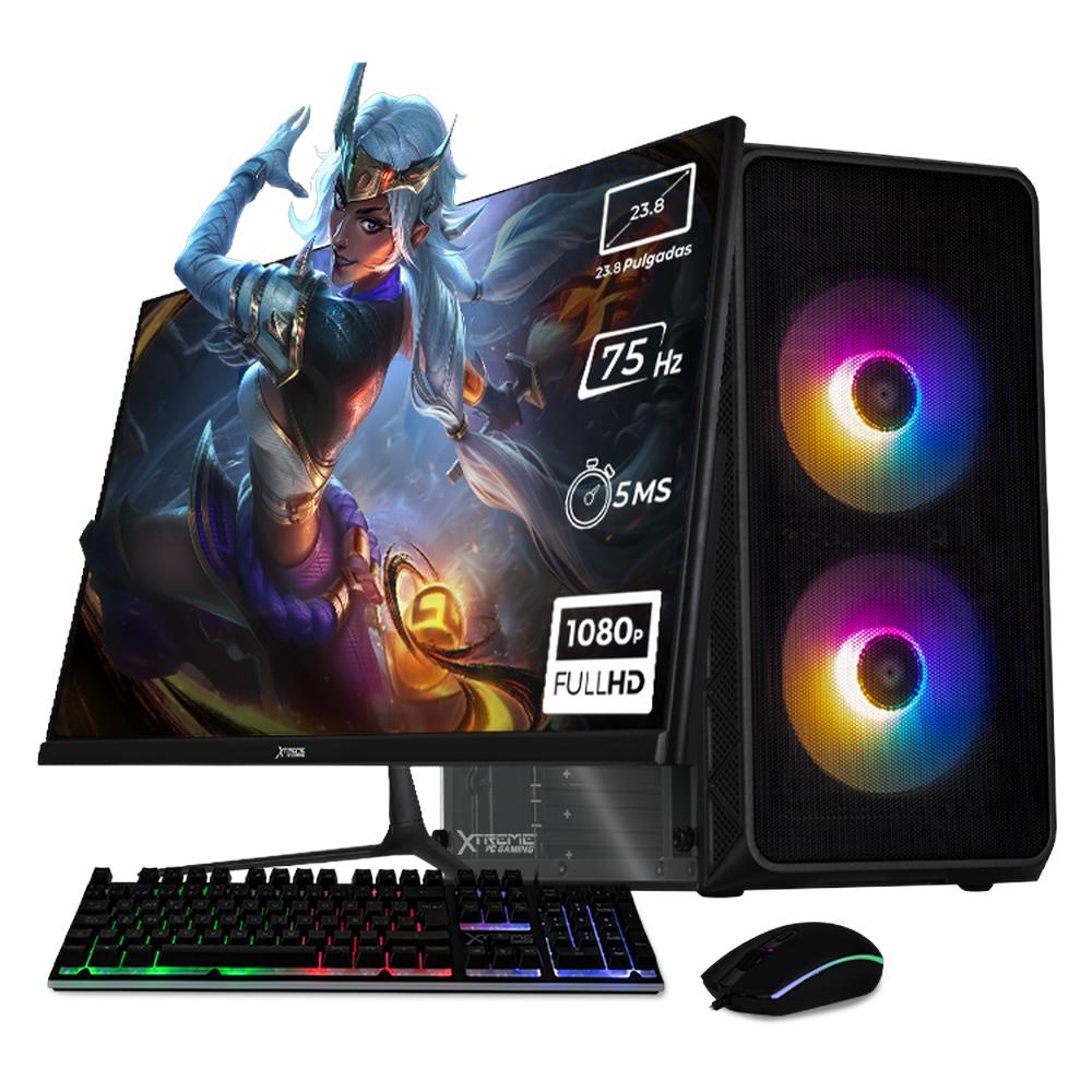 Foto 1 | Xtreme Pc Gaming Amd Radeon Vega Renoir Ryzen 7 5700g 32gb Ssd 1tb Monitor 23.8 Wifi Black