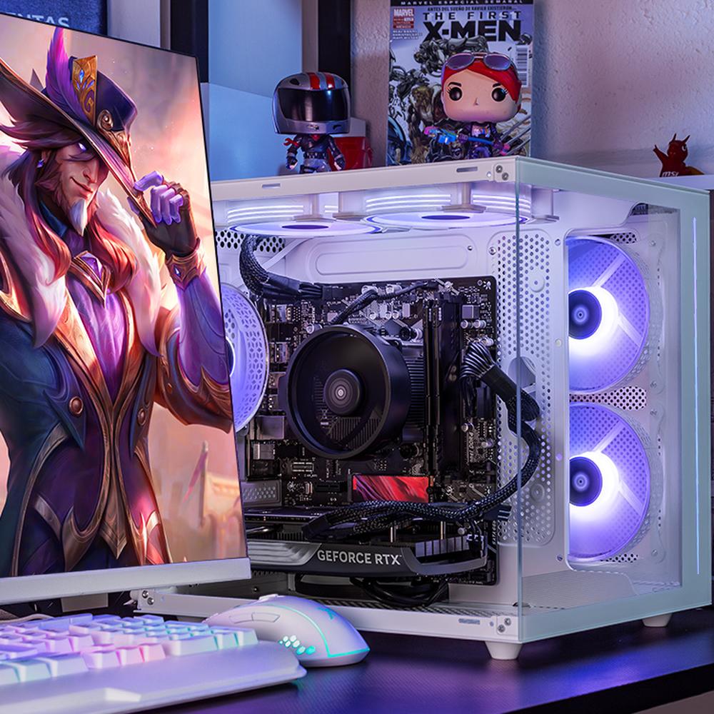 Foto 7 pulgar | Xtreme Pc Gaming Geforce Rtx 4060 Ryzen 7 5700 32gb Ssd 1tb Monitor 23.8 180hz Wifi White