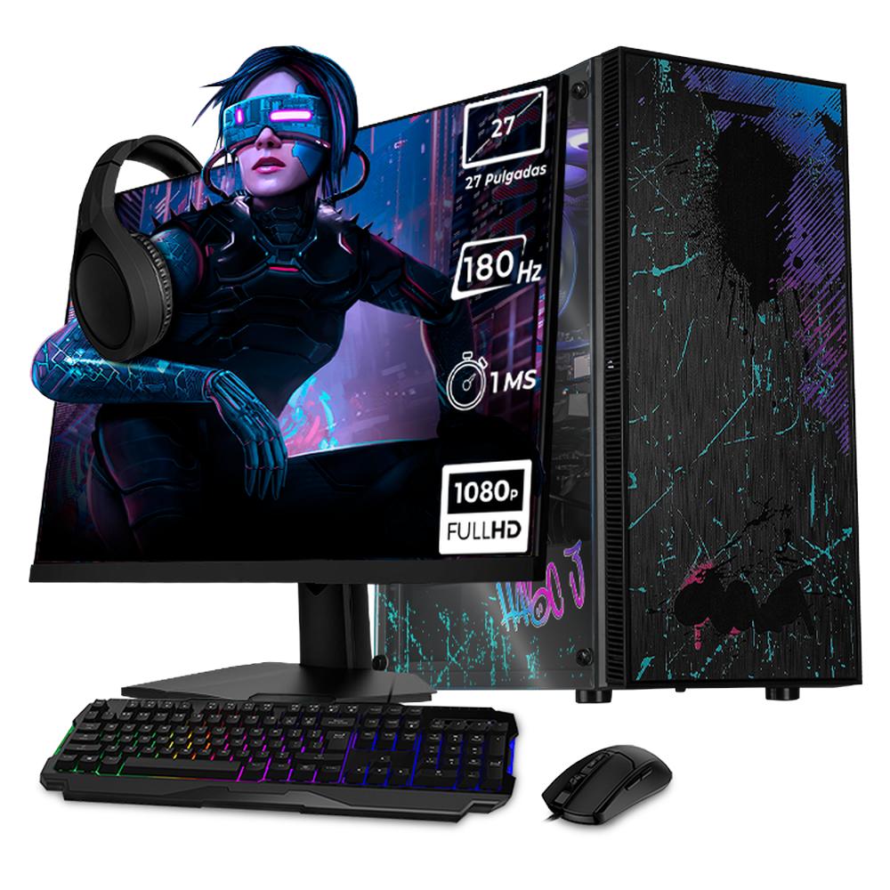 Foto 2 pulgar | Xtreme Pc Gaming Amd Radeon Rx 7600 Ryzen 7 5700 32gb Ssd 1tb Monitor 27 180hz