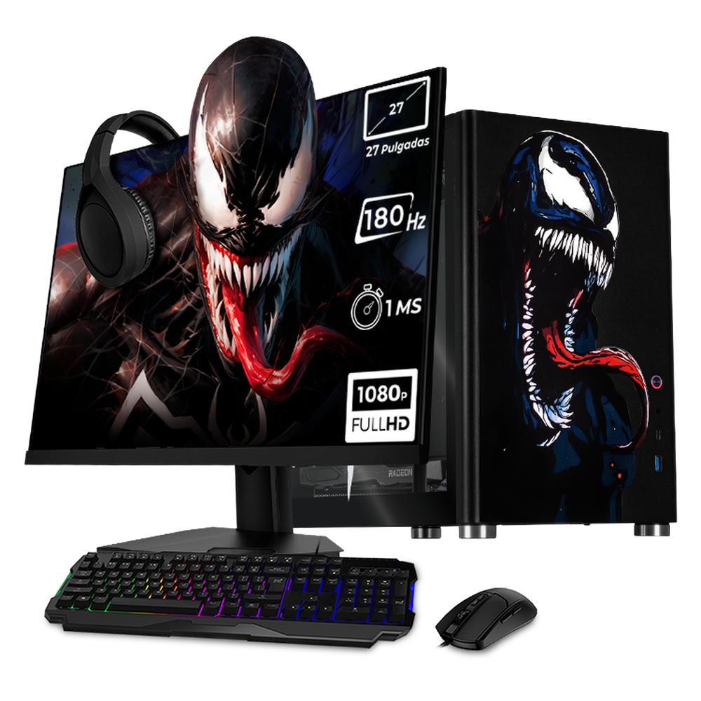Foto 2 pulgar | Xtreme Pc Gaming Amd Radeon Rx 7600 Ryzen 7 5700 32gb Ssd 1tb Monitor 27 180hz Wifi Venom Comic