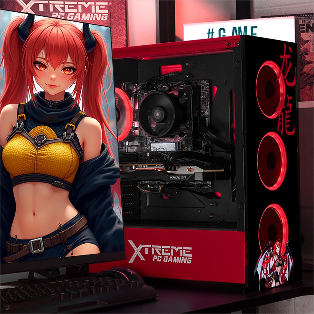 Foto 7 pulgar | Xtreme Pc Gaming Amd Radeon Rx 7600 Ryzen 7 5700 32gb Ssd 1tb Monitor 27 180hz Wifi Scarlet Dragon