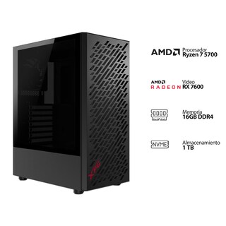 Foto 1 | Pc Gamer Powerbit: Amd Ryzen 7 5700 Memoria Ram 16gb Ddr4 Ssd 1tb Video Amd Radeon Rx 7600 Windows 11 Home