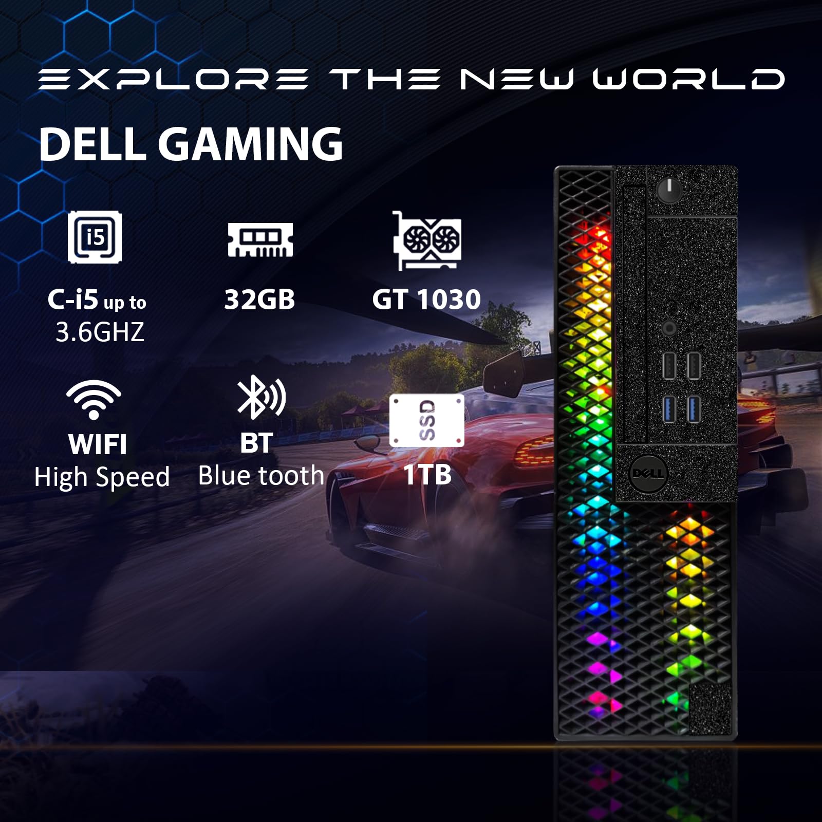 Foto 4 pulgar | Computadora De Escritorio Para Juegos Rgb De Dell Renovada  Intel Quad Core - Venta Internacional.