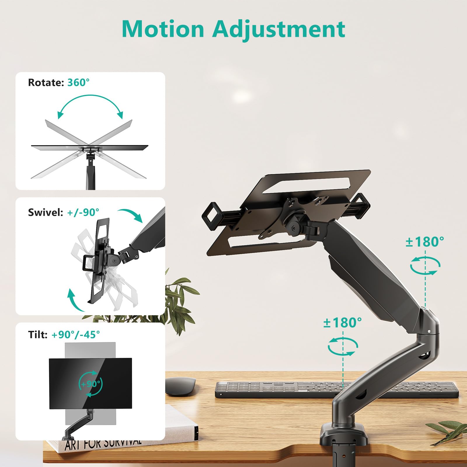 Foto 4 pulgar | Soporte Para Ordenador Portátil Y Monitor Wali Gsmp001lp Para Portátiles De 10 A 15,6 Pulgadas - Venta Internacional.