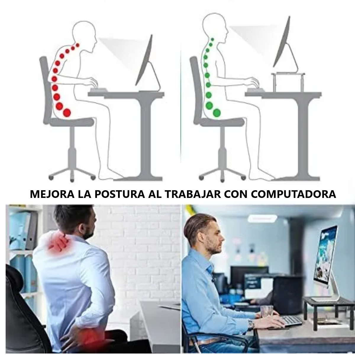 Foto 5 | Soporte De Monitor De Altura Ajustable Lab.g Negro