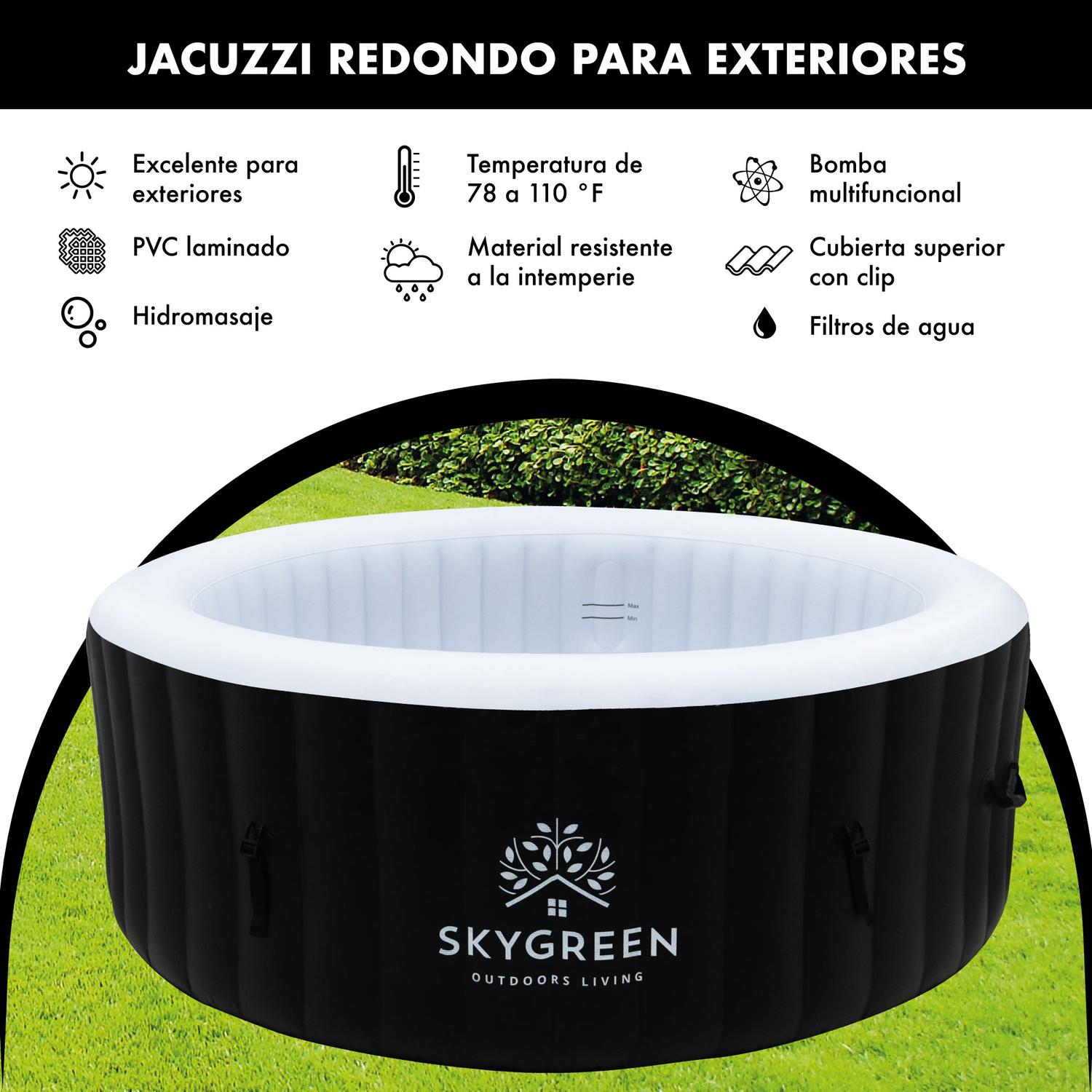 Foto 2 | Jacuzzi Hidromasaje Inflable para 4 Personas Doble Filtro