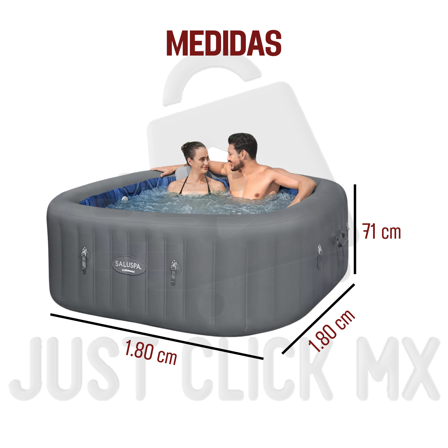 Foto 7 | Jacuzzi Inflable De Hidromasaje Saluspa Coronado Bestway 180-justclick Mx