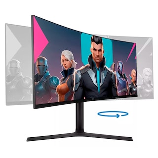 Foto 2 | Monitor Gamer Curvo Vorago MG802 Led 34 Pulgadas 3440x1440 Ultra Wide Quad HD Freesync 180hz HDMI/Displayport Negro