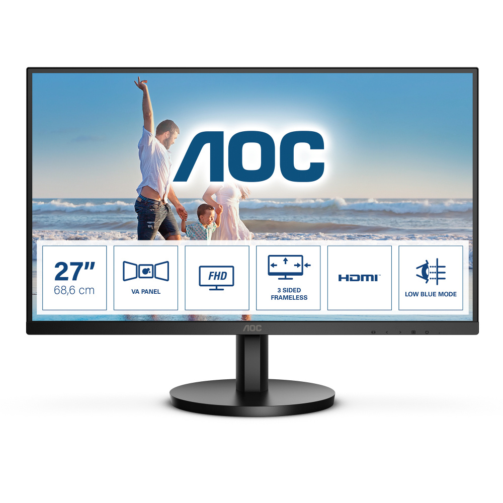 Foto 2 pulgar | Monitor AOC 27B3HM Led 27'' Full HD Freesync 75 Hz HDMI Negro