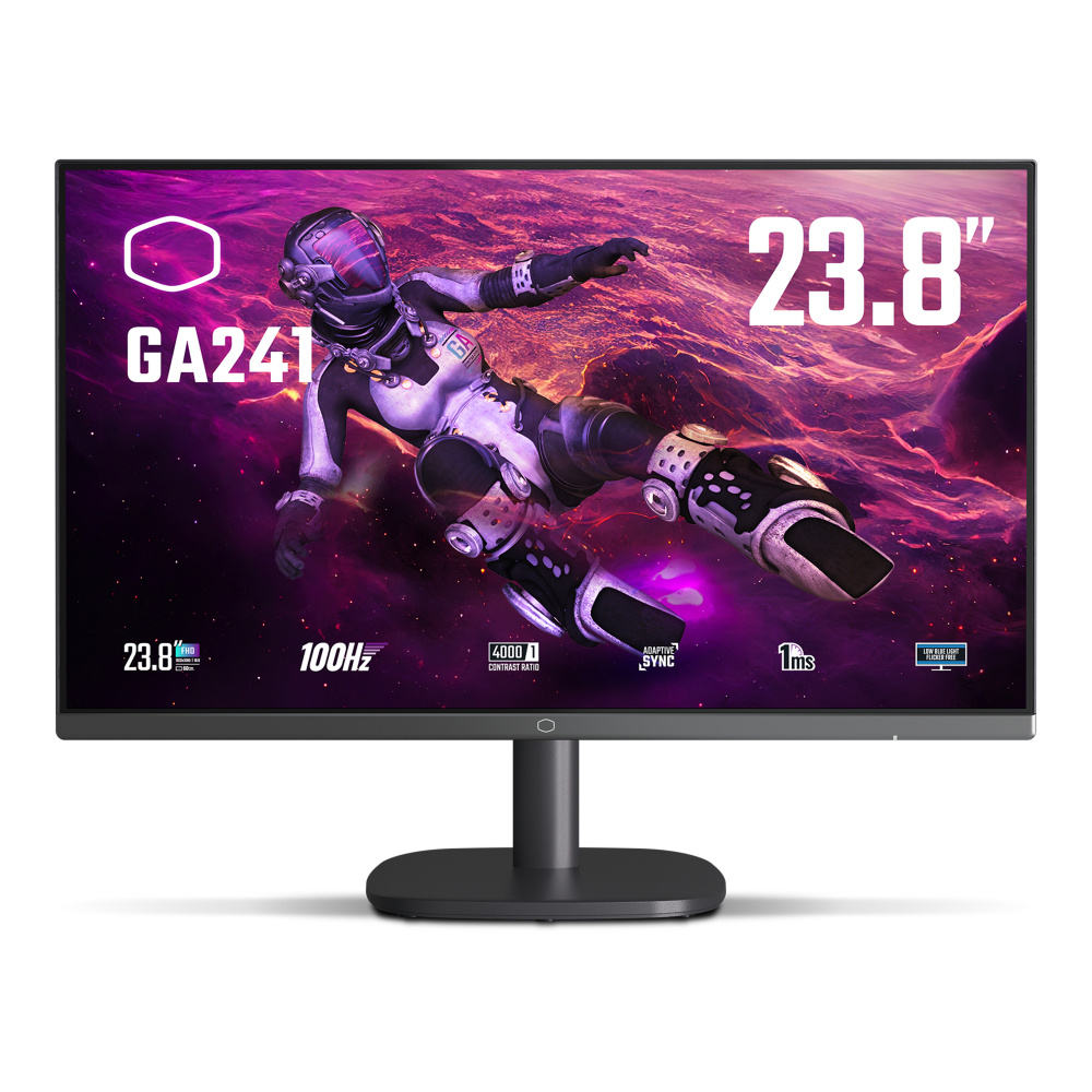 Monitor Gamer Cooler Master Ga241 Led 23.8'' Full Hd, 100hz, Adaptive Sync, Hdmi, Negro