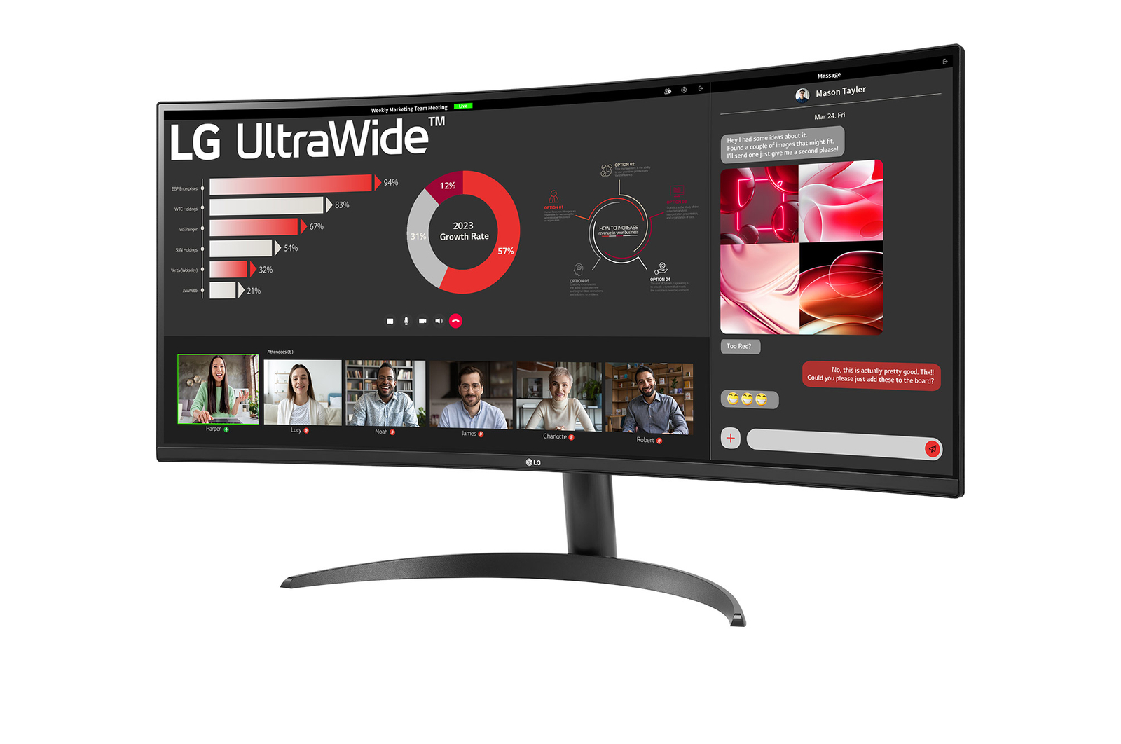 Foto 3 | Monitor Lg 34'' Curvo Qhd Ultra Wide 5ms 100hz Hdmi Dp 34wr50qk